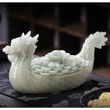 Vintage Dragon Lidded Ashtray Resin Large