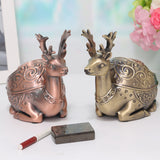Ashtray with Lid animal metal covered ash tray Deer zinc alloy smokeless windproof cool cute 