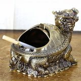 Ashtray with Lid animal metal covered ash tray Turtle zinc alloy smokeless windproof cool cute 