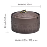 ceramic ashtray with lid cool cute purple clay ash tray covered lidded windproof smokeless outdoor