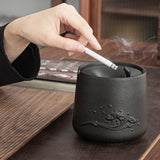 smokeless ashtray outdoor ash tray with lid ceramic cool vintage