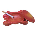 Ashtray with Lid Cute Resin Crab Ash Tray Decorative Windproof Cool Lidded Home Decor
