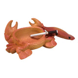 Ashtray with Lid Cute Resin Crab Ash Tray Decorative Windproof Cool Lidded Home Decor