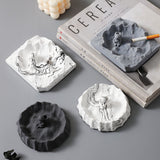 astronaut ashtray cement outdoor ash tray cute cool square heavy modern white gray blue nasa
