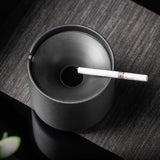 ash tray smokeless outdoor ashtray with lid black