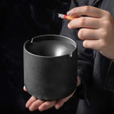 ash tray smokeless outdoor ashtray with lid black