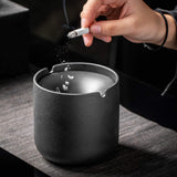 ash tray smokeless outdoor ashtray with lid black