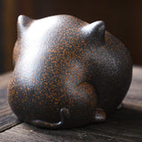 outdoor ceramic ashtray coarse pottery dark cute cat pig ash tray windproof cool animal handmade decorative vintage retro