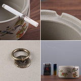 smokeless ashtray outdoor ash tray with lid ceramic handmade