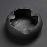 cigar ashtray outdoor ash tray ceramic cigarette black white large coarse pottery
