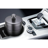 metal ashtray with lid stainless steel covered ash tray for car outdoor cool smokeless windproof black