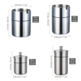 metal ashtray with lid stainless steel covered ash tray for car outdoor cool smokeless windproof silver