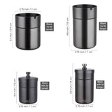 metal ashtray with lid stainless steel covered ash tray for car outdoor cool smokeless windproof black