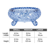 Crystal Glass Ashtray Outdoor Ash Tray Classy Decorative Vintage Handmade