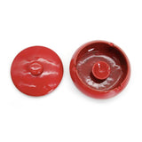 Cute Outdoor Ashtray with Lid Cool Ceramic Ash Tray Smokeless Windproof Covered Lidded Red