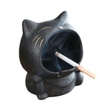 cute cat ash tray outdoor fancy black