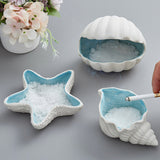 cool cute ash tray ceramic seashell starfish