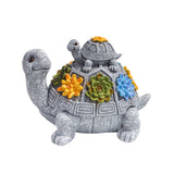 Cute Tortoise Outdoor Ashtray with Lid Resin Windproof Covered Lidded mum kid succulent