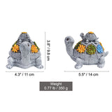Cute Tortoise Outdoor Ashtray with Lid Resin Windproof Covered Lidded mum kid succulent