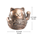 fortune cat ashtray with lid metal vintage covered ash tray lucky windproof smokeless cute cool outdoor