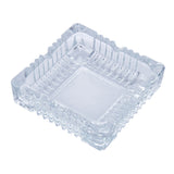 Glass Ashtray Square Round Transparent Ash Tray outdoor indoor classy elegant