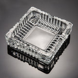 Glass Ashtray Square Round Transparent Ash Tray outdoor indoor classy elegant
