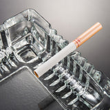 Glass Ashtray Square Round Transparent Ash Tray outdoor indoor classy elegant