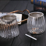 Glass Ashtray With Funnel Lid Minimalist Windproof Ash Tray