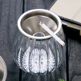 Glass Ashtray With Funnel Lid Minimalist Windproof Ash Tray