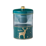 Glass Ashtray with Ceramic Funnel and Lid Nordic Smokeless Windproof Ash Tray Covered Lidded