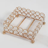 Transparent Glass Ashtray with Gold Metal Stand
