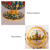 globe ashtray with lid metal ash tray zinc alloy vintage cool cute windproof smokeless retro elegant castle carving