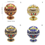 globe ashtray with lid metal ash tray zinc alloy vintage cool cute windproof smokeless retro elegant castle carving