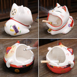 outdoor ashtray windproof ash tray japanese fortune cat maneki neko lucky