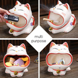 outdoor ashtray windproof ash tray japanese fortune cat maneki neko lucky