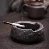 Japanese Retro Minimalist Ashtray Coarse Pottery Vintage Ash Tray