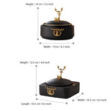 Large Gold Elk Exquisite Modern Astray With Lid