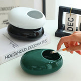 Ceramic Ashtray Pebble Shape Ash Tray