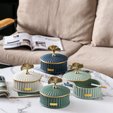ashtray with lid outdoor resin covered ash tray ginkgo smokeless windproof nordic elegant cool cute