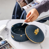 ashtray with lid outdoor resin covered ash tray pitbull smokeless windproof nordic elegant cool cute