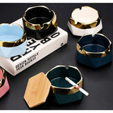ceramic ashtray with lid cute cool ash tray covered