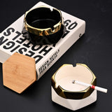 Nordic Ashtray with Lid (Gold Edge)