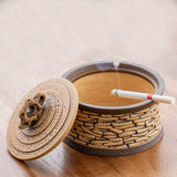 ash tray smokeless ashtray with lid ceramic retro cool