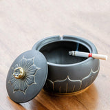 ash tray smokeless ashtray with lid ceramic retro cool