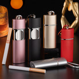Portable metal pocket ashtrays in multiple colors for camping, travel and outdoor smoking