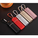 Portable pocket ashtrays in black, red, silver, rose and gold color options