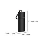 Portable metal pocket ashtray size guide showing compact cylindrical design