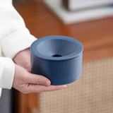 shorty outdoor smokeless ashtray for weed with lid ceramic blue