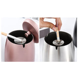 Hands demonstrating the removable middle pedestal inside covered stainless steel ashtrays