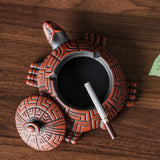 outdoor smokeless ashtray with lid turtle ash tray ceramic